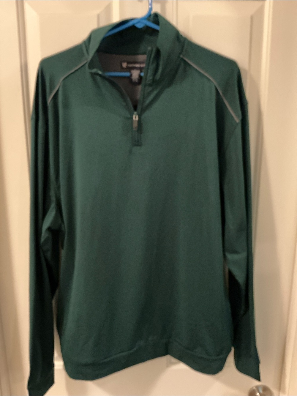 Oxford Golf 1/4 Zip Performance Top Dark Green Size L EUC